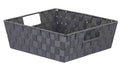 Grey Non-Woven Storage Bin with Open Handles by Home Basics | Closet Organization Essential