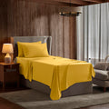 Nestl Twin Sheets Set - 3 Piece Twin Bed Sheets, Deep Pocket, Hotel Luxury, Extra Soft, Breathable And Cooling, Yellow Sheets For Twin Size Mattresses