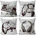 Likjad Gamer Pillow Covers 18X18 Set Of 4,Gamer Room Decor For Boys,Gaming Pillow Covers,Boys Room Decor,Gamer Pillow Cover For