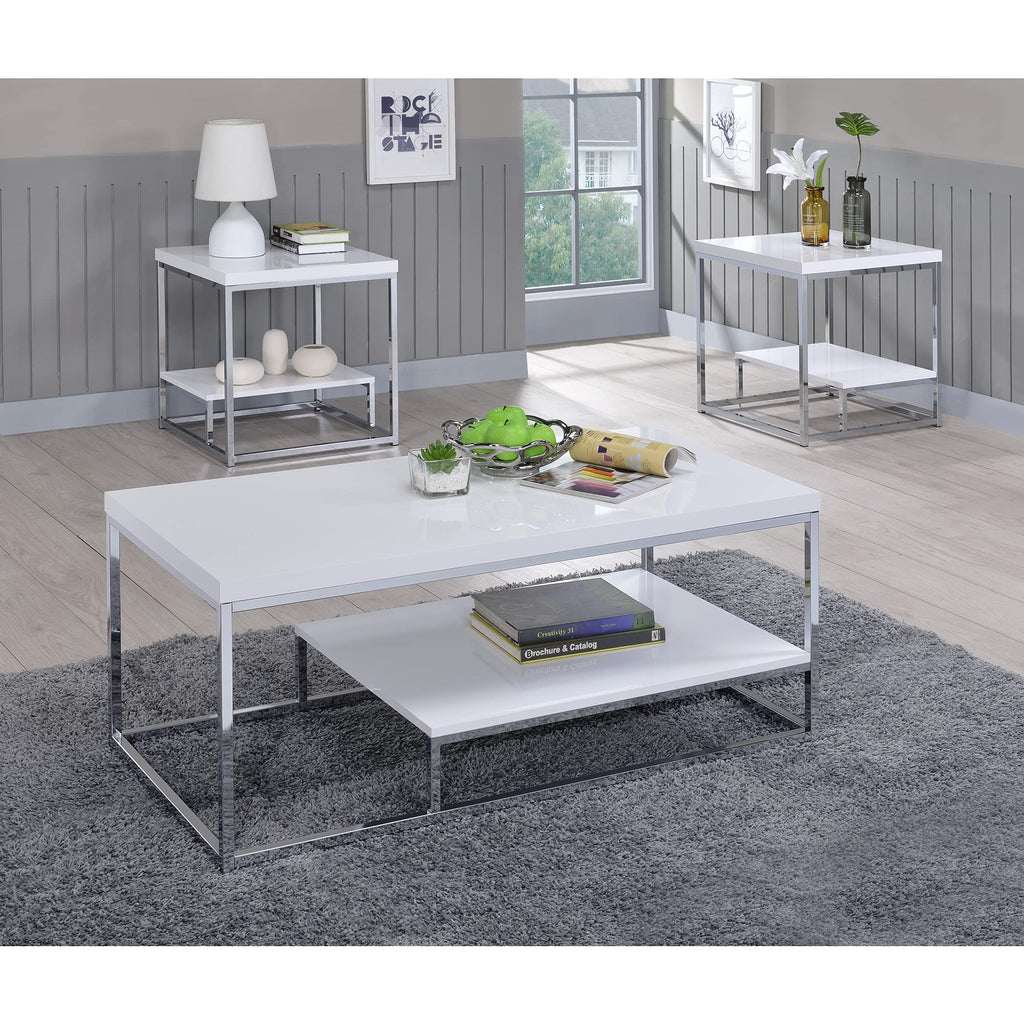 Steve Silver Company Lucia Cocktail Table, White