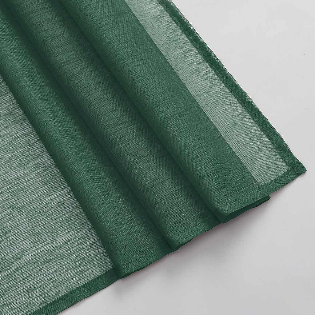 Donren Dark Hunter Green Sheer Window Scarf Valance - Luxury Soft Semi Sheer Scarf For Window Wedding Arch Sheer Curtains Scarf