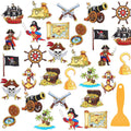 Fullhawl 30 Pcs Pirate Non Slip Bathtub Stickers Colorful Pirate Anti Slip Shower Stickers Shower Floor Nonslip Sticker Applique