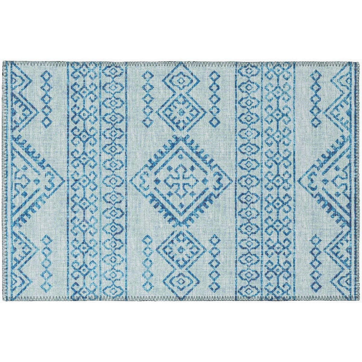 Sedona Sn14 Blue Transitional Rug Rectangle 8' X 10'