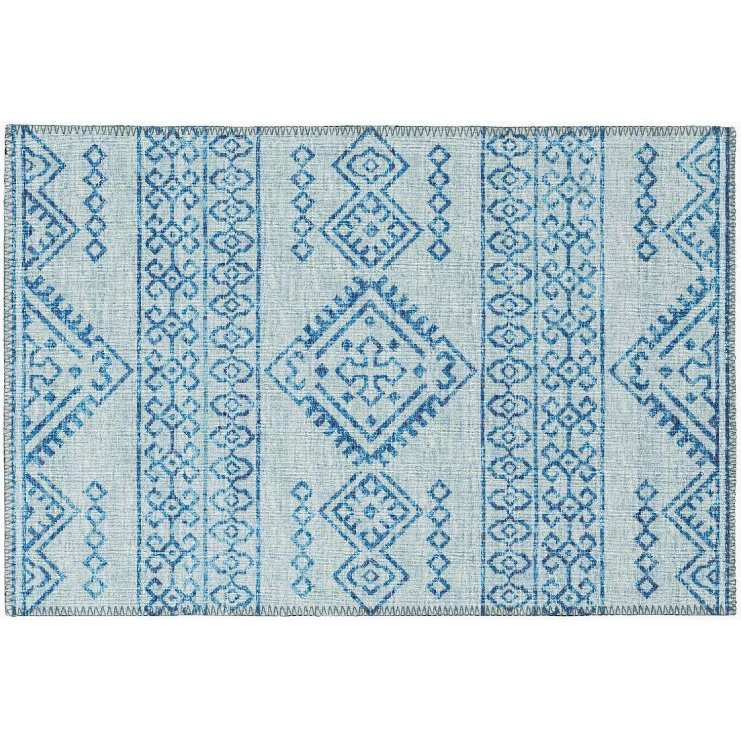 Sedona Sn14 Blue Transitional Rug Rectangle 10' X 14'
