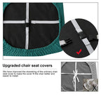Genina Seat Covers For Dining Room Chair Seat Slipcovers Kitchen Chair Covers (Teal, 4 Pcs)