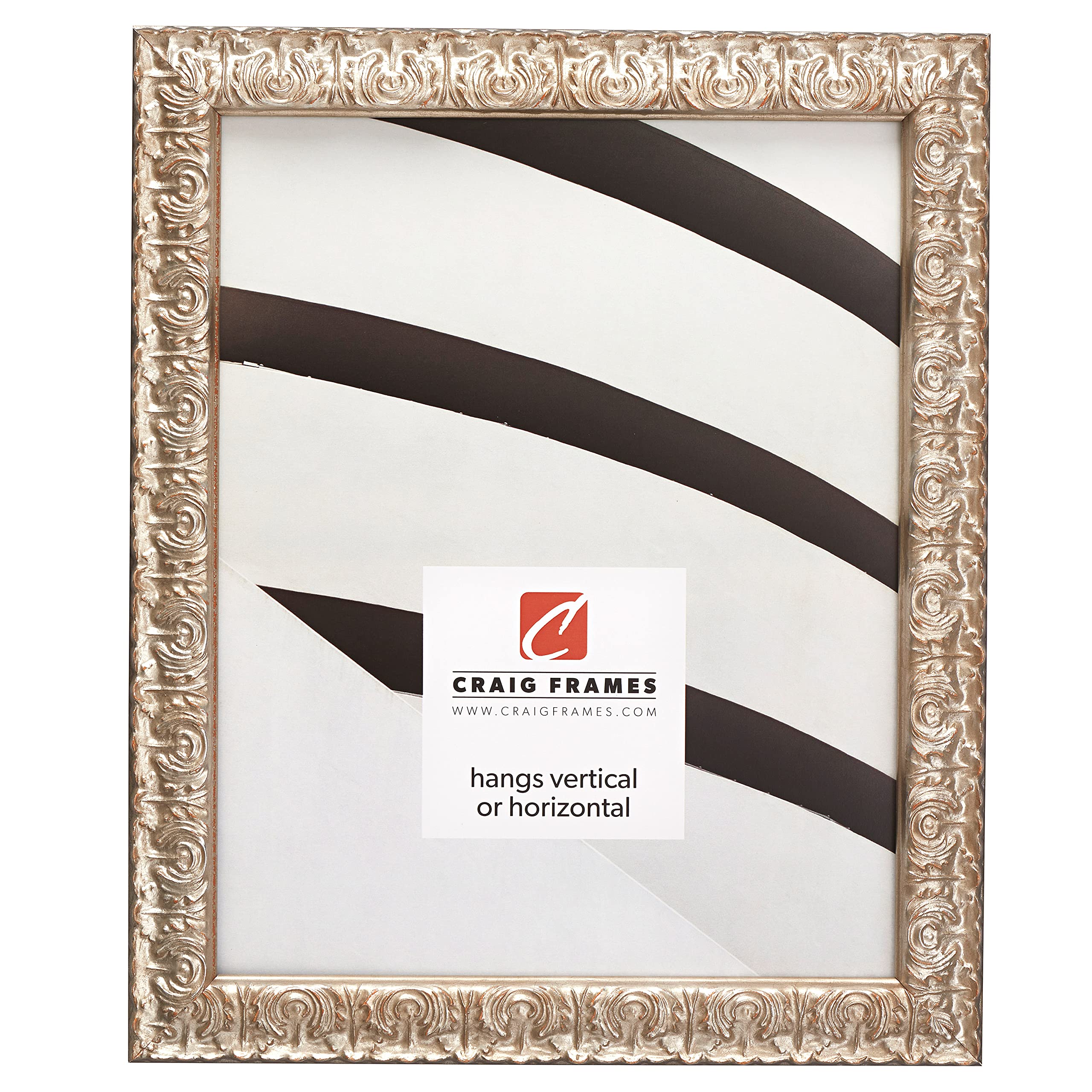 Craig Frames Versailles, 17x23 Picture Frame, Ornate Silver