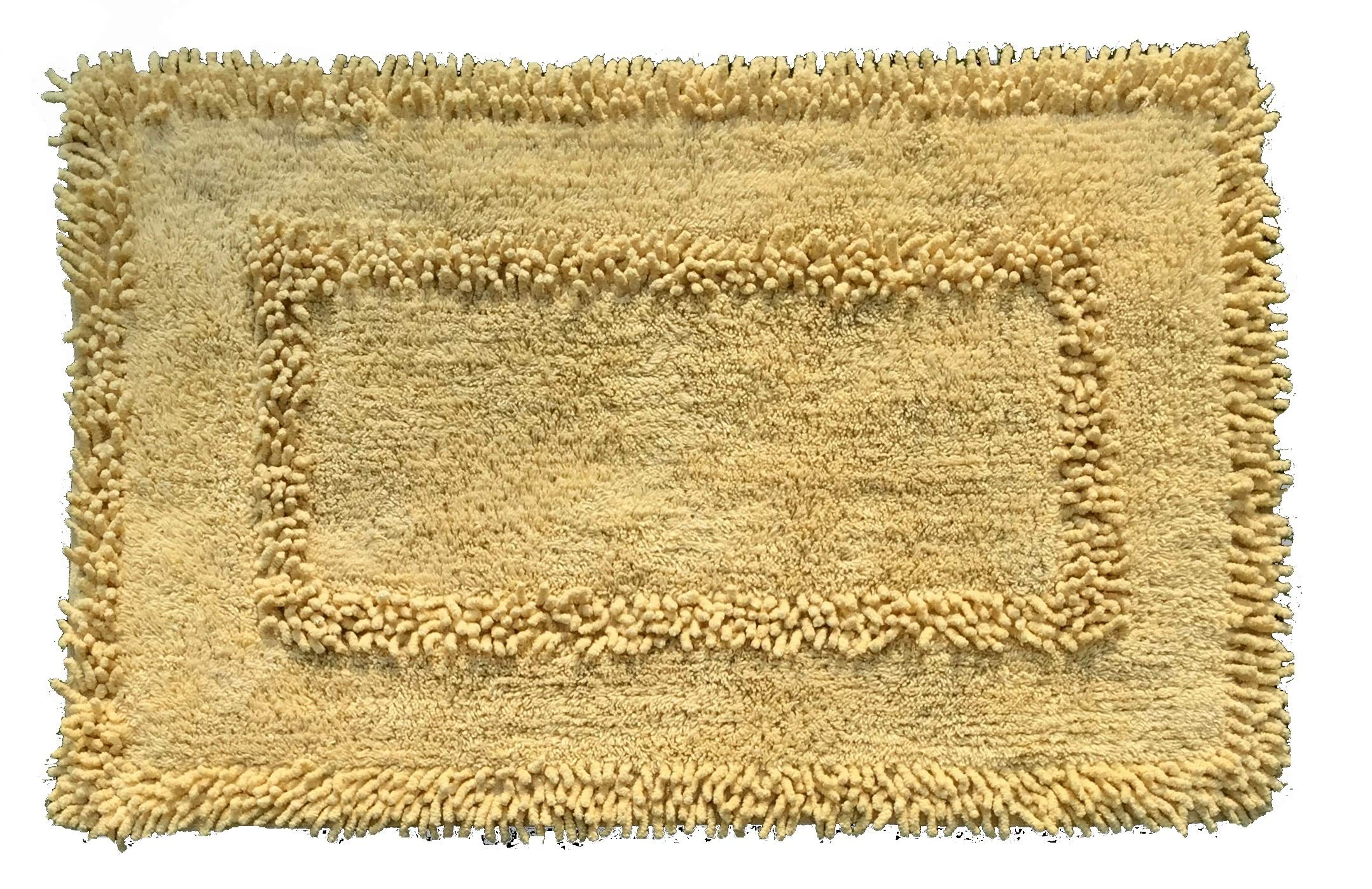 Modern Homes 100% Cotton Designer Yellow Bath Mat (45 x 70 cm)