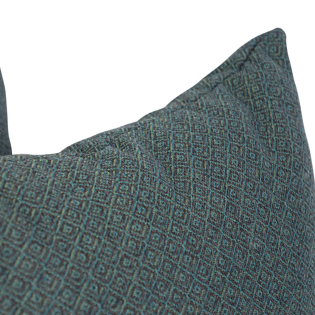Blazing Needles Square Polyester Jacquard Throw Pillow, 17", Hazeltsb Bluegr