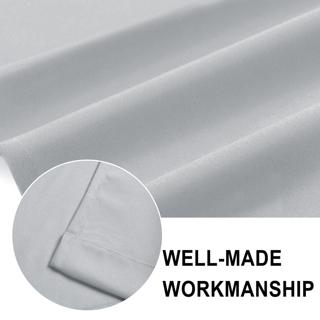 Dwcn Silver Grey Valance For Living Room, Room Darkening Kitchen Curtain Valance, Basement Curtain For Small Window - 1 Panel, 6
