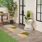 Nourison Aloha Indoor/Outdoor Green Multicolor 2' X 6' Area Rug, Easy Cleaning, Non-Shedding, Bed Room, Living Room, Dining Room, Backyard, Patio, Deck (2X6)