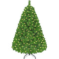 Yaheetech 4.5ft Pre-lit Artificial Christmas Tree with Incandescent Warm White Lights, Snow Flocked Full Prelighted Xmas Tree wi