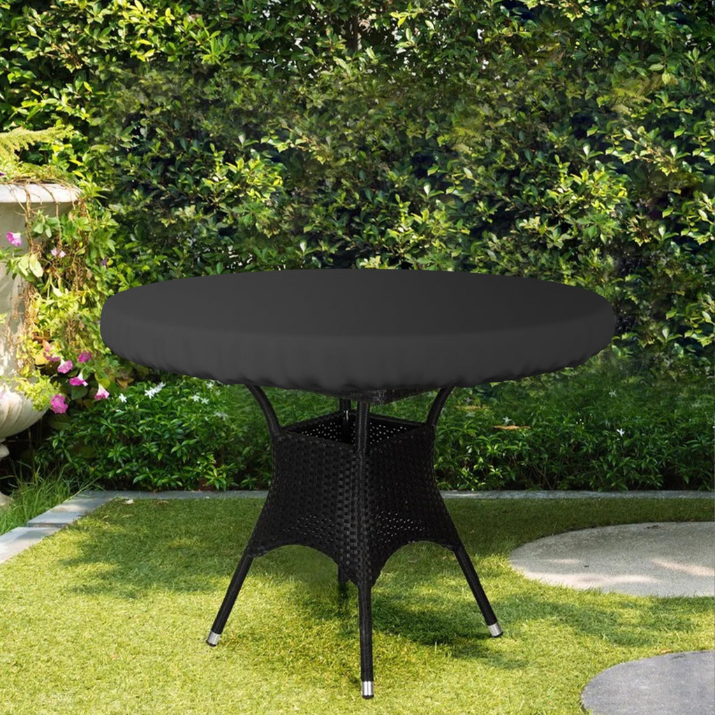 Covers & All Round Table Top Cover, 12 Oz Waterproof Uv & Weather Resistant Patio Table Cover, Outdoor Table Cover For Patio Outdoor Furniture & Coffee Table (30' Dia X 4' H Inches, Black)