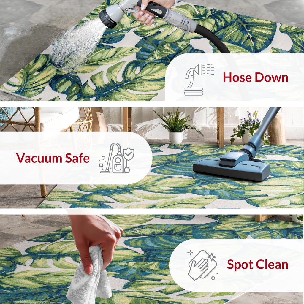 Nuloom Lisa Floral Indoor/Outdoor Accent Rug, 4' Square, Multi