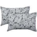 Huesland By Ahmedabad Cotton 144 Tc Cotton Pillow Covers Set Of 2  Grey & White