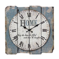 Stonebriar SB-6158A Worn Blue 15 Square White Wall Clock