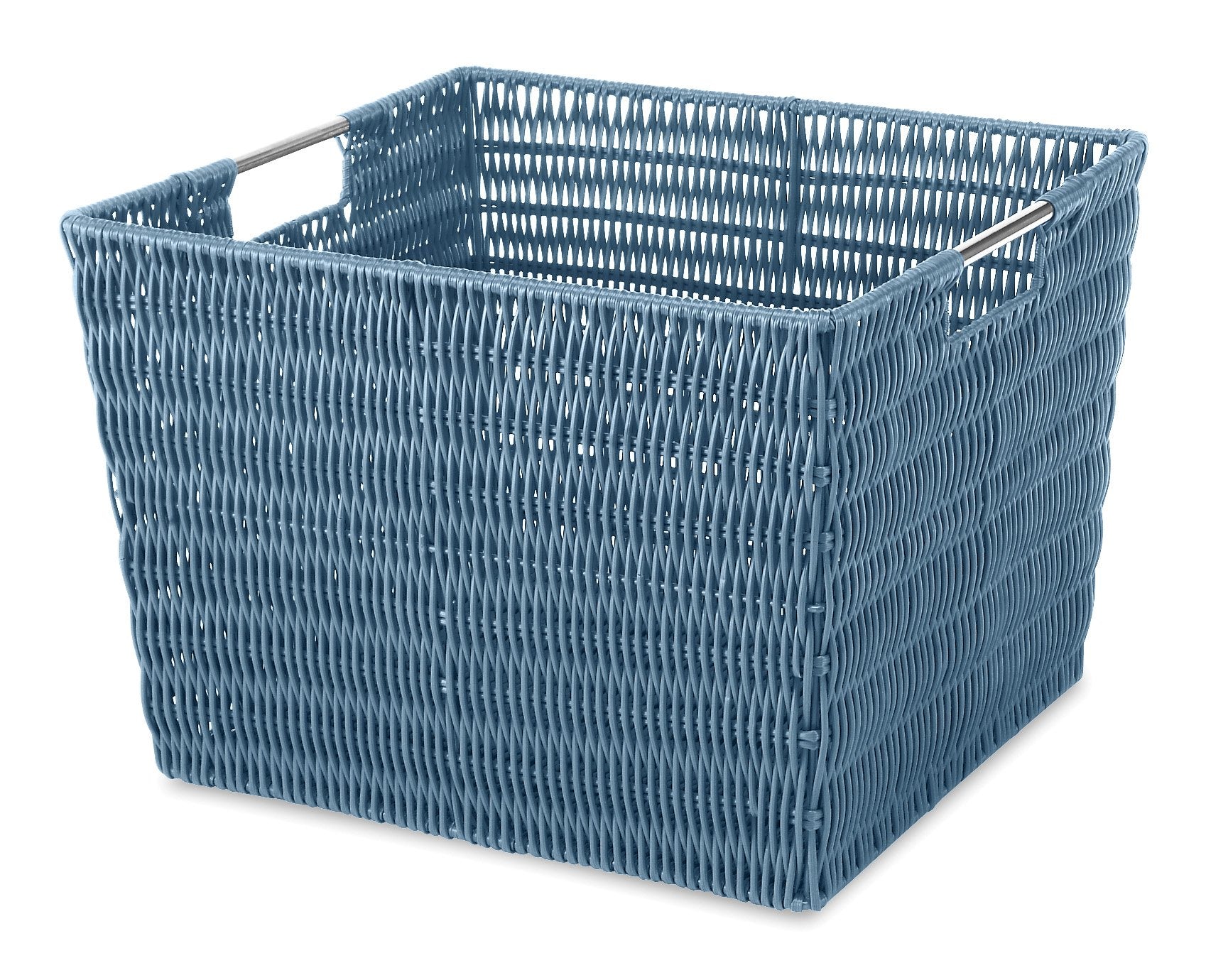 Whitmor Rattique Storage Tote Blue