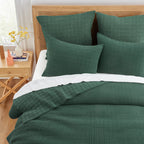 Levtex Home - Mills Waffle - Twin/Twin Xl Quilt Set - Forest Green Cotton Waffle - Quilt Size (68 X 86In.), Sham Size (26 X 20In