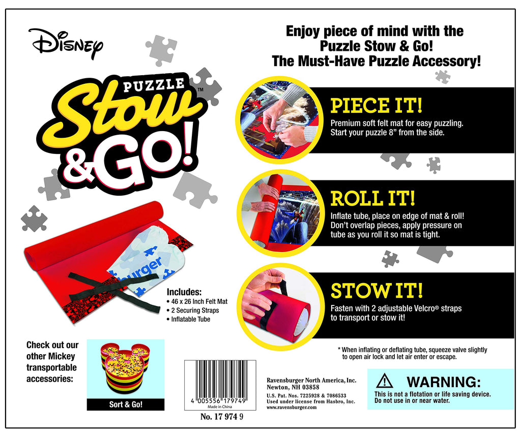 Ravensburger 17974 Disney Mickey Puzzle Stow & Go - Store And Transport Jigsaw Puzzles Up To 1000 Pieces