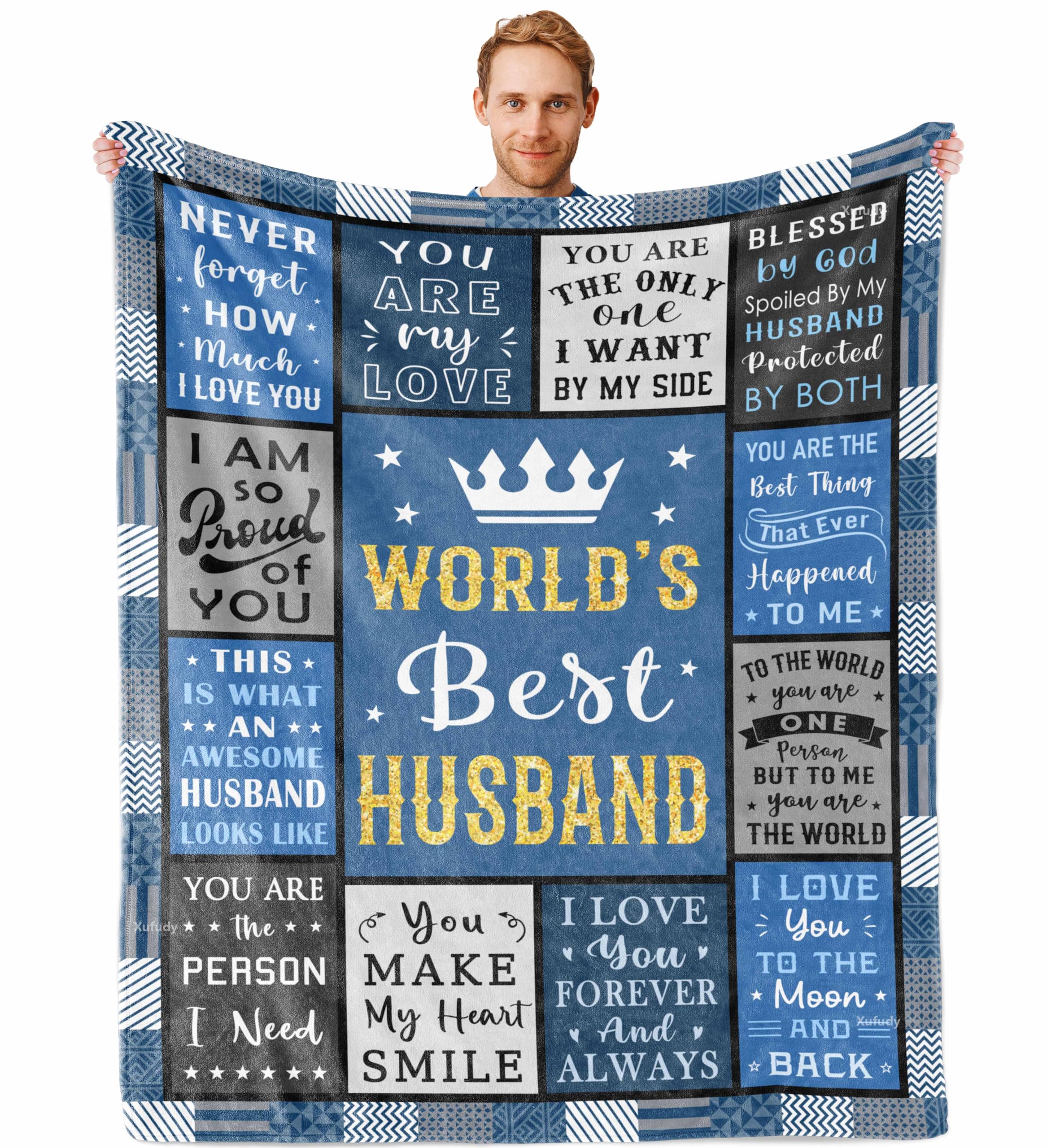 Xufudy Gifts For Husband, Husband Christmas, Husband Gifts Blanket 60'X50', Gifts For Husband Christmas, Christmas For Husband