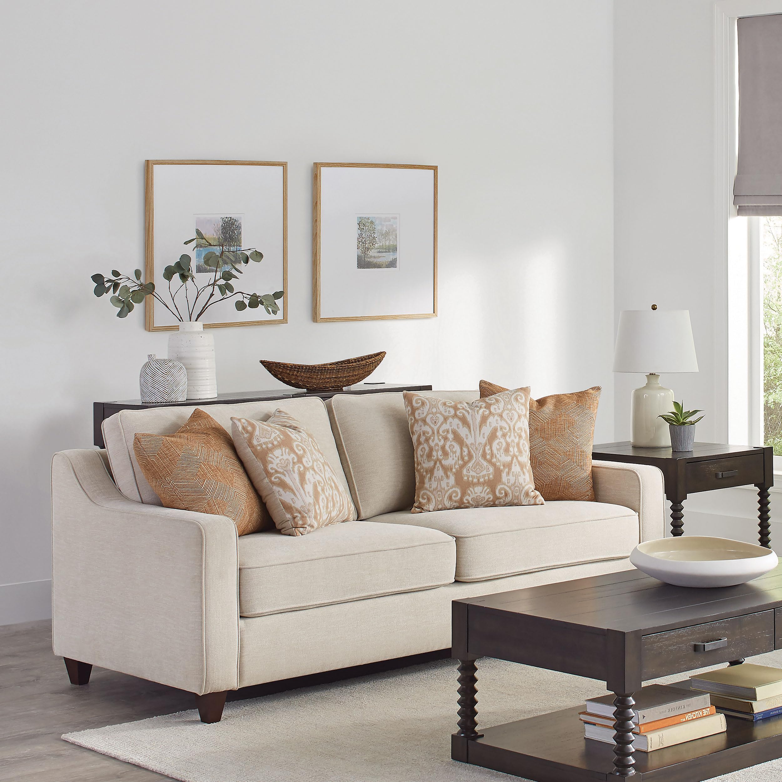 Coaster Christine Chenille Upholstered Cushion Back Sofa Beige