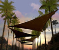 Amgo 14' X 14' X 14' Brown Triangle Sun Shade Sail Upf50+ Canopy Awning Agslt, 95% Uv Blockage, Water & Air Permeable, 200Gsm He