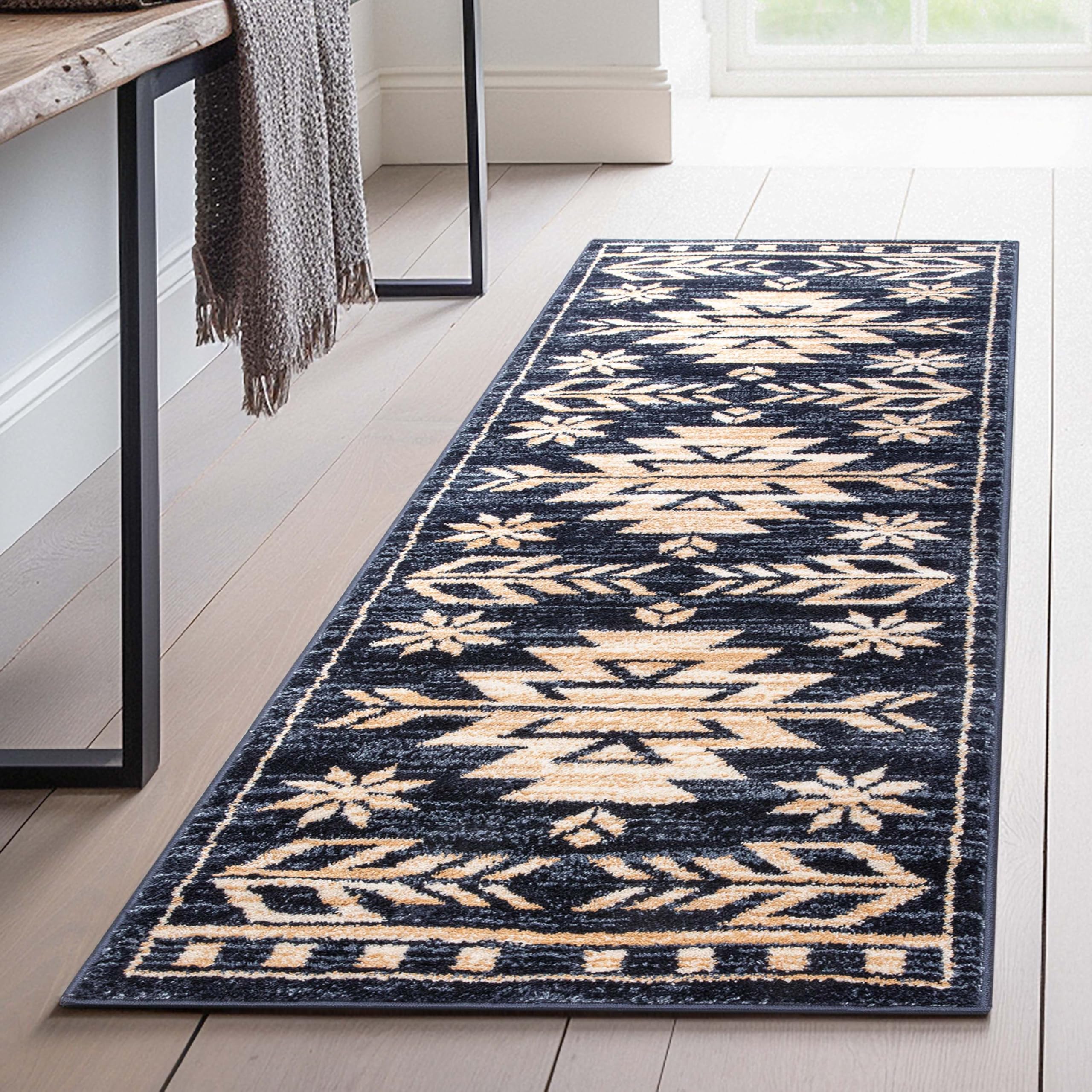 Well Woven Canton Blue Southwestern Medallion Runner Rug (23 x 73)