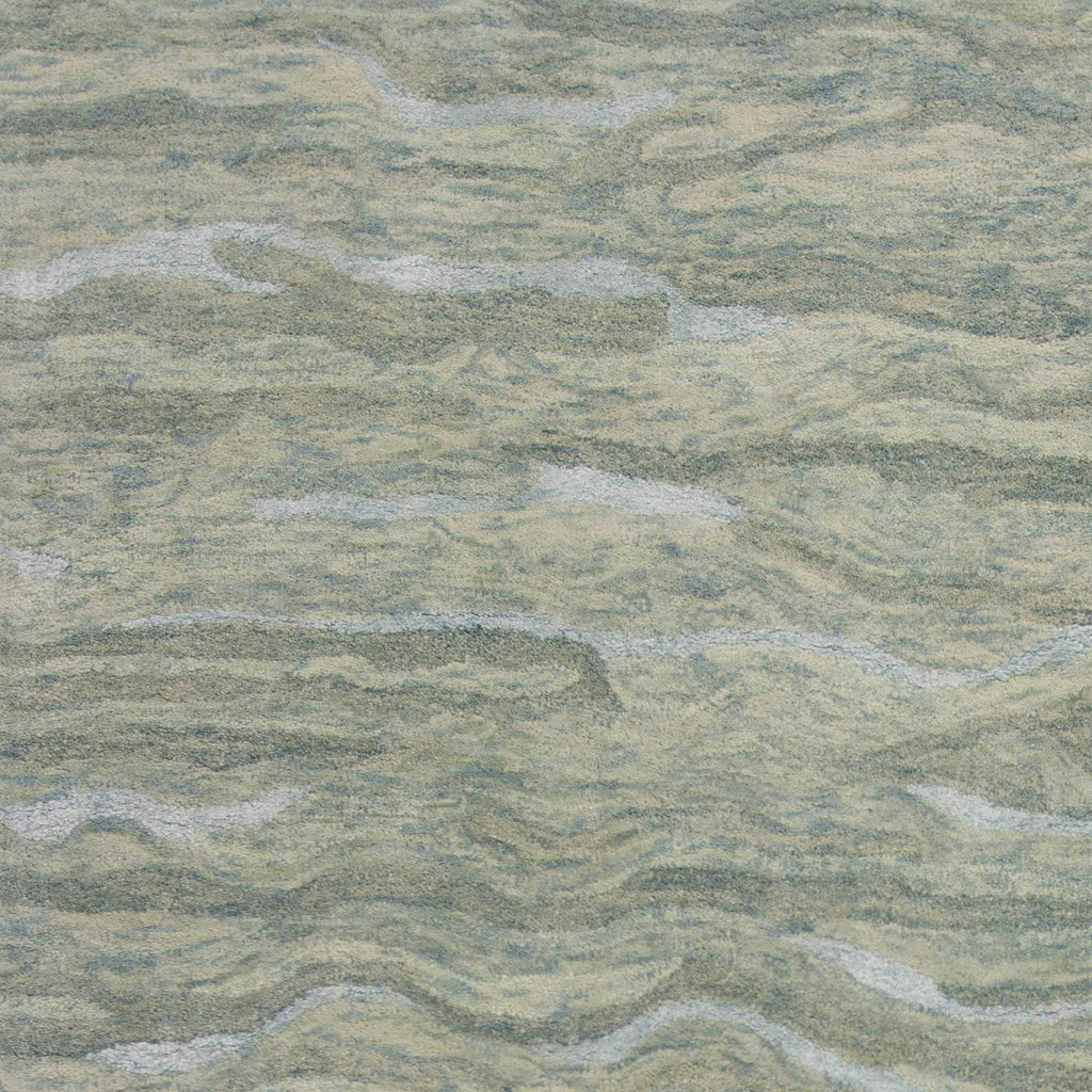 HomeRoots 8'X10' Seafoam Blue Hand Tufted Abstract Indoor Area Rug