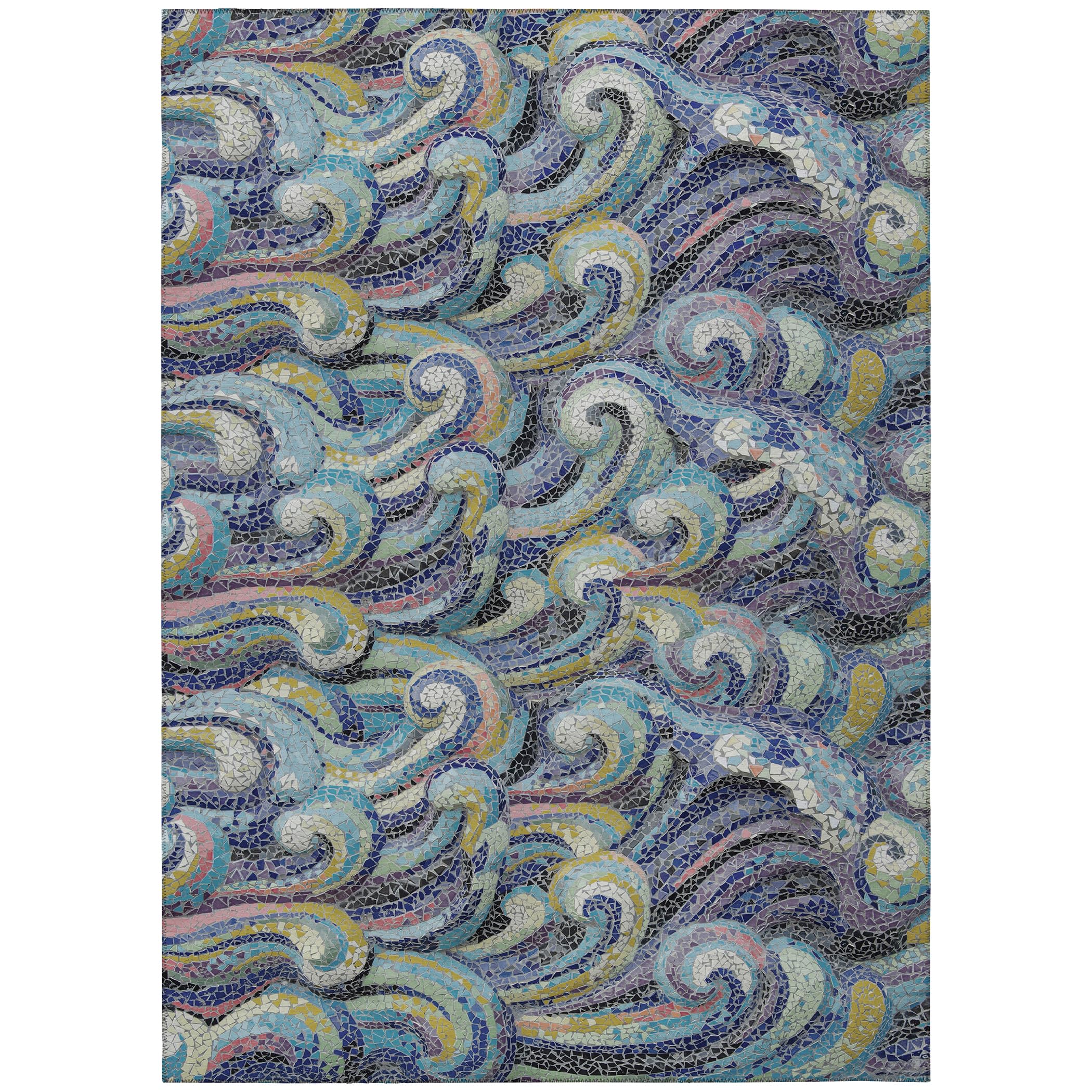 Dalyn Rugs Seabreeze Sz14 Navy Washable 2'6" X 3'10" Indoor Outdoor Area Rug, Easy Clean, Machine Washable, Non Shedding, Bedroom, Living Room, Dining Room, Kitchen, Patio Rug