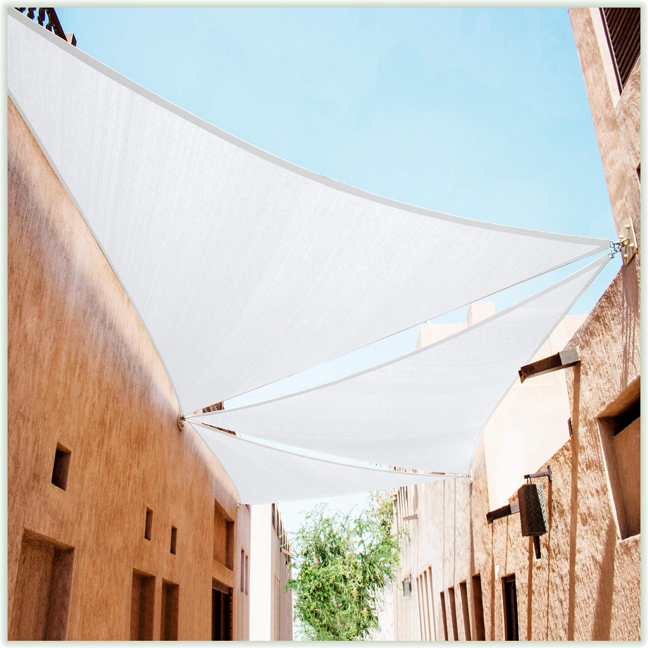 Colourtree Ctapt12 Custom Size Order To Make 21' X 23' X 31.1' White Right Triangle Sun Shade Sail Canopy Mesh Fabric Uv Block U