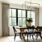 Twopages Double Layer Lined Curtain Taupe Grey Linen Blend Light Filtering Pinch Pleat Curtain For Kitchen, Room Darkening Windo