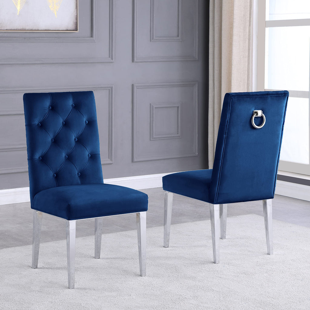 Best Quality Furniture Sc89 Side Chairs (Set Of 2), White