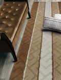 ORFA HOME Custom Size Meander Hallway Runner Rug Slip Resistant, 26 Inch Wide x Your Choice of Length Size, Beige, 26 Inch X 23 