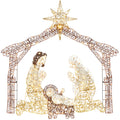 Best Choice Products 6ft Lighted Outdoor Nativity Scene, Christmas Holy Family Yard Decoration w/ 190 LED Lights, Stakes, Zip Ti