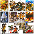 Attack on Titan Posters For Bedroom Room Decor Bundle | 12 Posters for Walls Anime Poster Pack Set With Anime Phone Wallet | Att