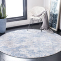SAFAVIEH Amelia Collection Area Rug - 5 Round, Grey & Blue, Modern Abstract Design, Non-Shedding & Easy Care, Ideal for High Tr