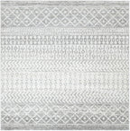 Livabliss Chester Boho Moroccan Area Rug,10' Square,Grey