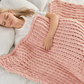 Maetoow Tighter Version Chenille Chunky Knit Blanket Throw 40  50 Inch, Handmade Warm & Cozy Blanket Couch, Bed, Home Decor, Sof