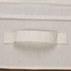 Household Essentials 115 Storage Box With Lid And Handle | Natural Beige Canvas | Jumbo