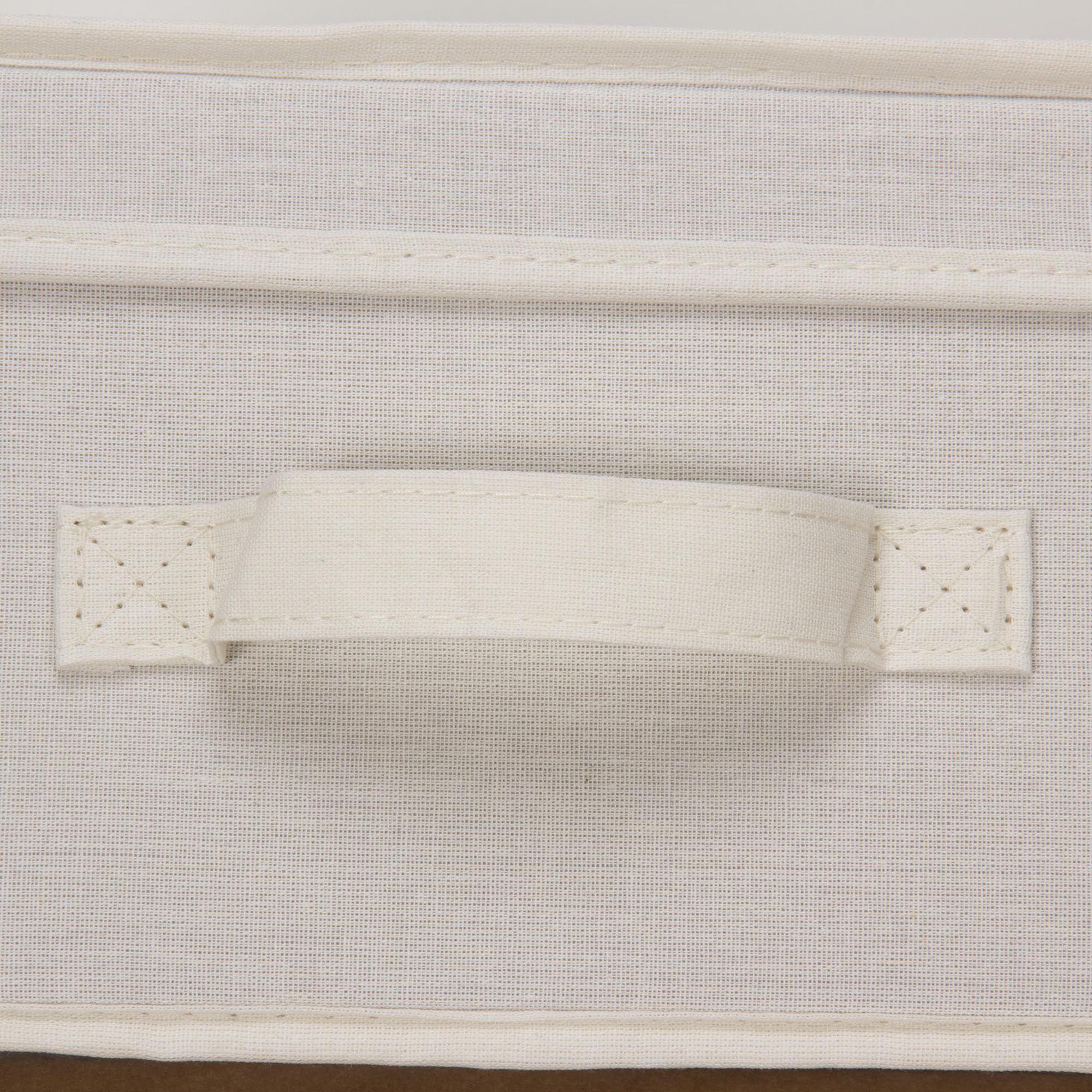 Household Essentials 115 Storage Box With Lid And Handle | Natural Beige Canvas | Jumbo