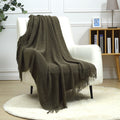 CREVENT Knitted Decorative Throw Blanket for Couch Sofa Chair Bed, Soft Breathable Lightweight for Spring Summer Fall (50X60