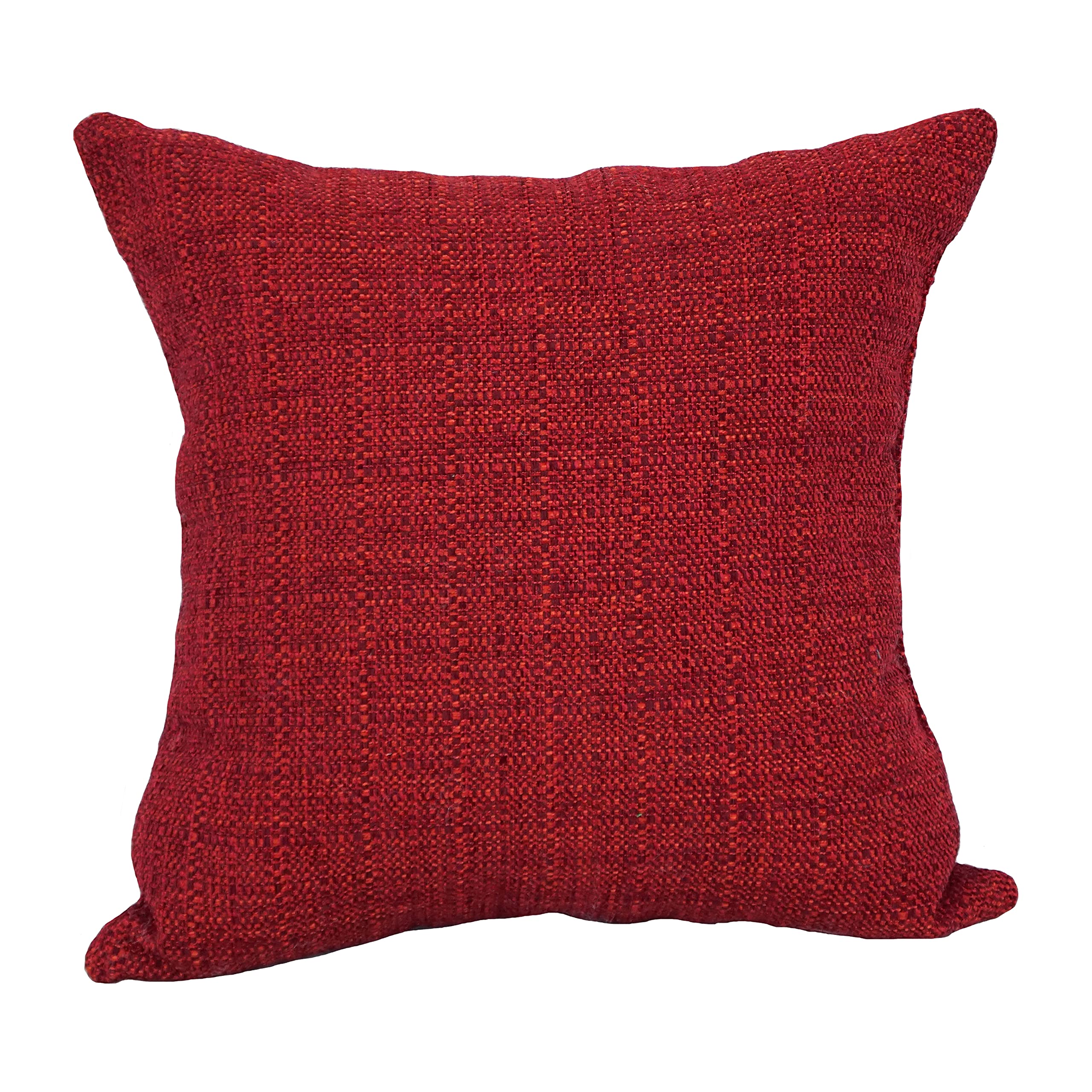 Blazing Needles Square Jacquard Throw Pillows, 17", Welby Pimento 4 Count