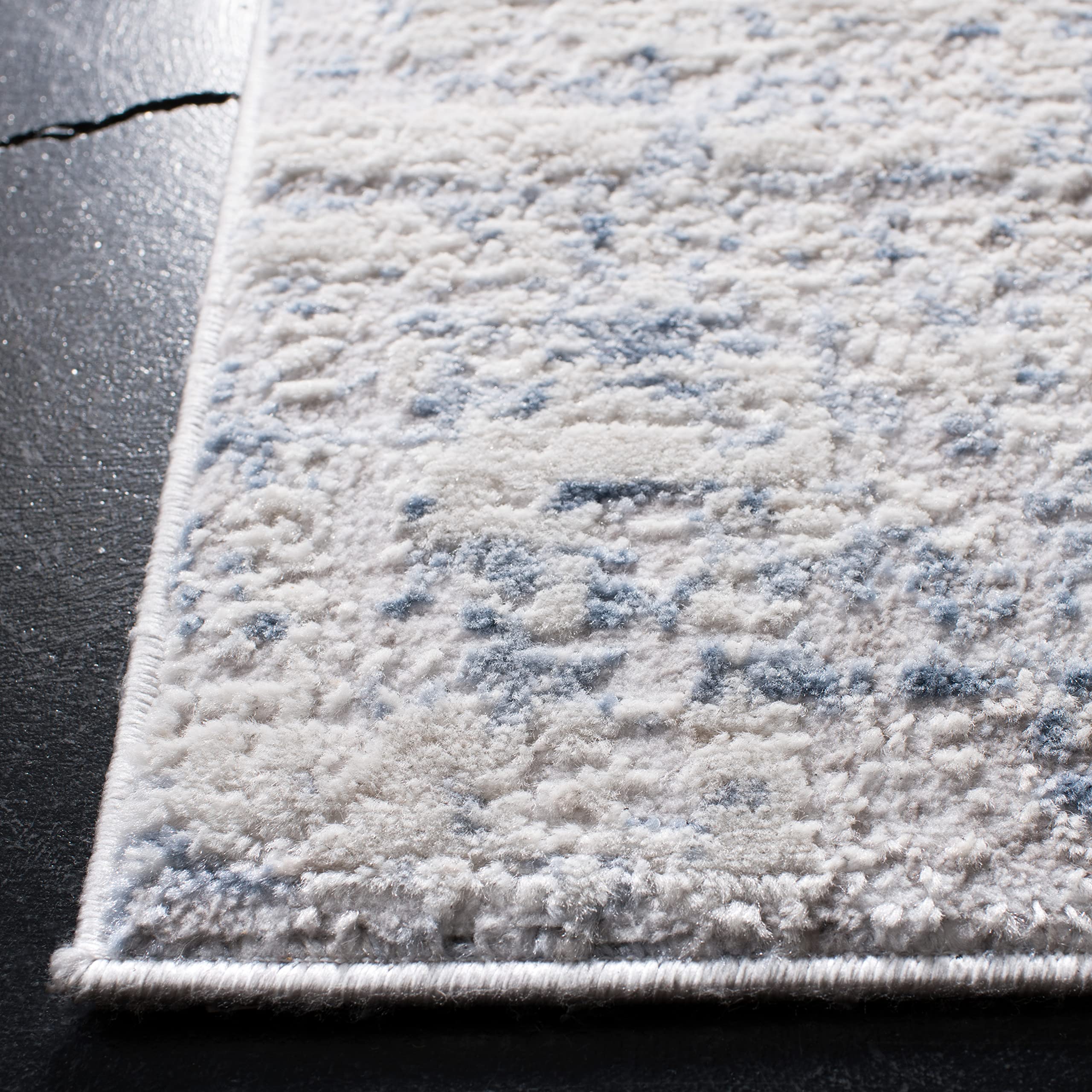 Safavieh Amelia Collection Runner Rug - 2'2'' X 12', Ivory & Blue, Modern Abstract Design, Non-Shedding & Easy Care, Ideal For H