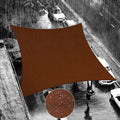 Shademart 10 ' X 16 ' Brown Waterproof Shade Sail Sun Shade Sail Rectangle Custom Size Water Resistant Canopy Awning Shelter, 95