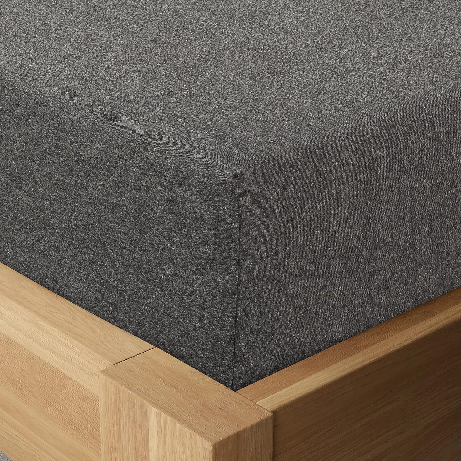 Twin Extra Long 100% Cotton Jersey Sheet Set - Soft And Comfy - By Crescent Bedding Heather Grey Twin Xl