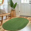 Super Area Rugs Green Braided Rug - Entryway/Front Door Rug - 3x5 ft Indoor/Outdoor Farmhouse Kitchen Braided Rug