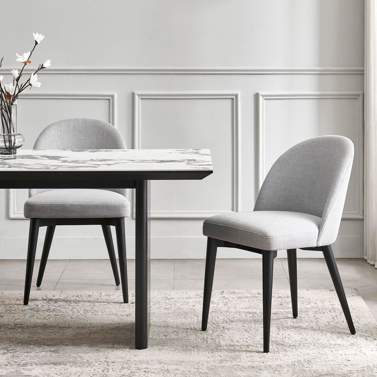 Home Centre Regent Nxt||Solid Wood|Dining Chairs|Grey1 Year Warranty
