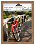 MCS Museum Poster Frame 18x24 Medium Oak Woodgrain, Vertical & Horizontal Wall Hanging Large Picture Frame for Photos, Posters &