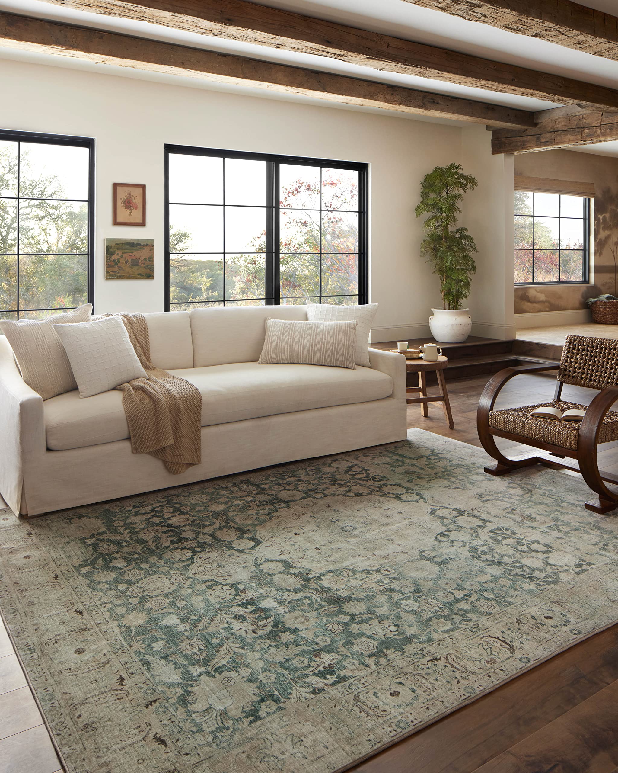 Loloi Magnolia Home by Joanna Gaines x Sinclair Jade/Sand 2-3 x 3-9 Accent Rug