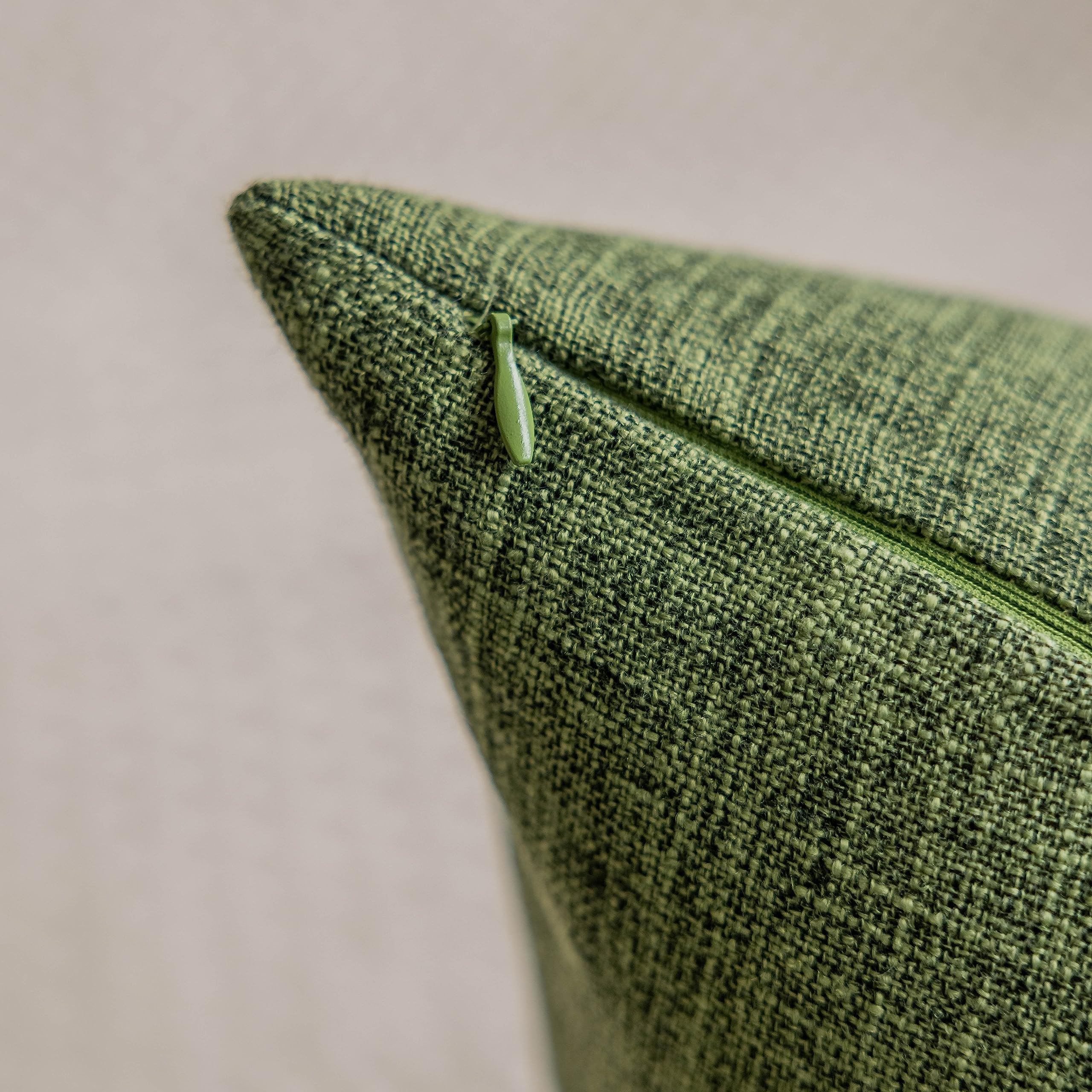 Home Brilliant Euro Sham 24X24 Linen Pillow Cover 24 X 24 Euro Pillow For Bed Couch Sofa, 60X60Cm, Green