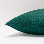 Rizzy Home 22" x 22" Down Filled Pillow in Teal Polyester Cover